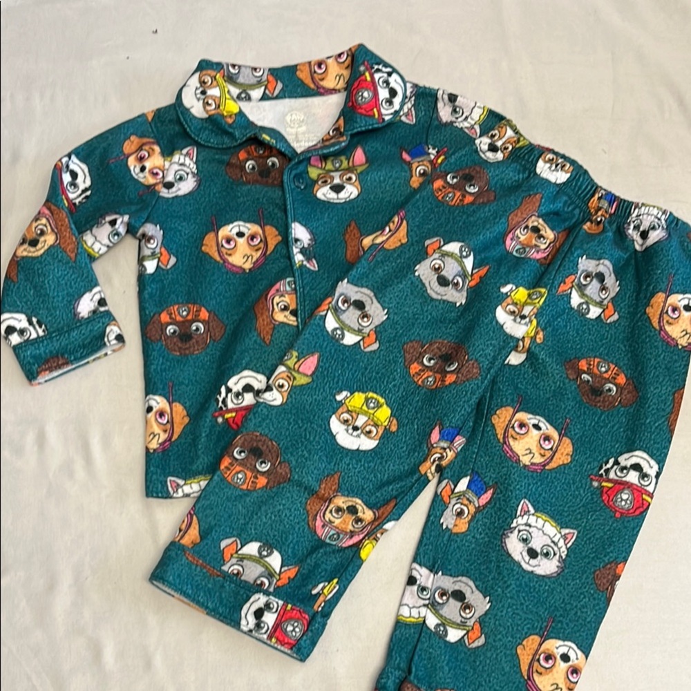 2T Paw Patrol Blue Flannel Pajama Set